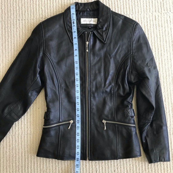 Jones New York Black Leather Jacket | Small - Picture 6 of 8